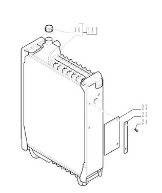 87737098 - Радиатор вод. охл. ДВС T6050/80, Pm155